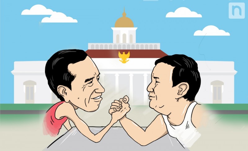 Charta Politika: Jokowi dan Prabowo masih Stagnan