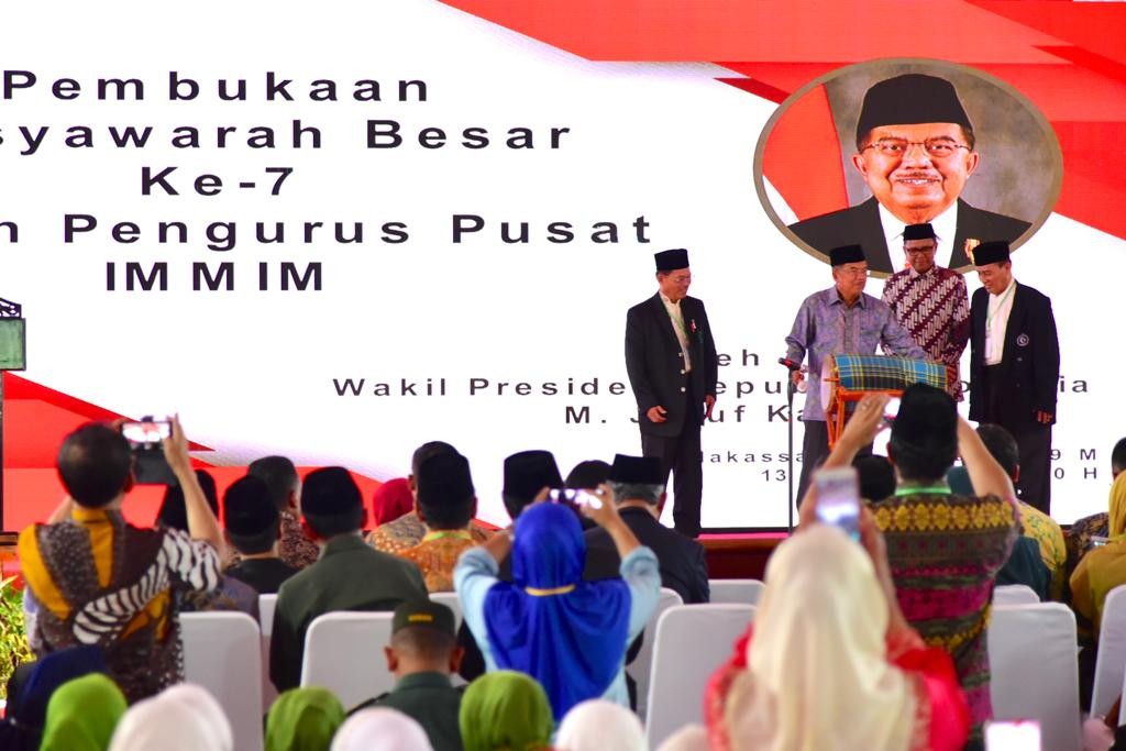Didampingi Gubernur Sulsel, Wapres JK Buka Musyawarah Besar Ke-7 DPP IMMIM