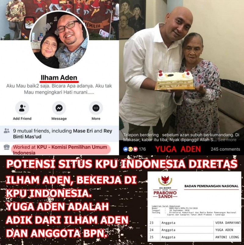 Viral Foto Komisioner KPU Ternyata Adik Anggota BPN Prabowo-Sandi
