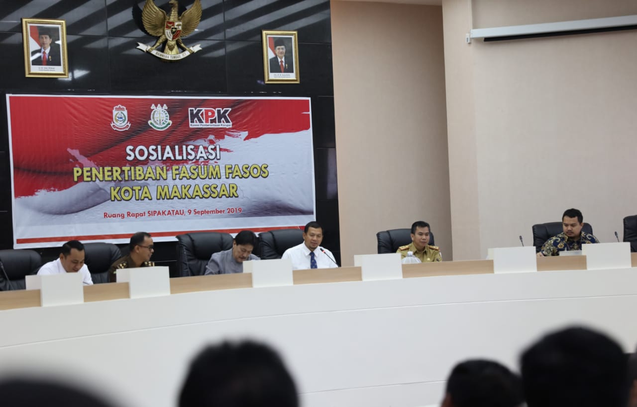 Korsupgah KPK RI dan Pemkot Makassar Sinergi Sosiallisasikan Fasum Fasos