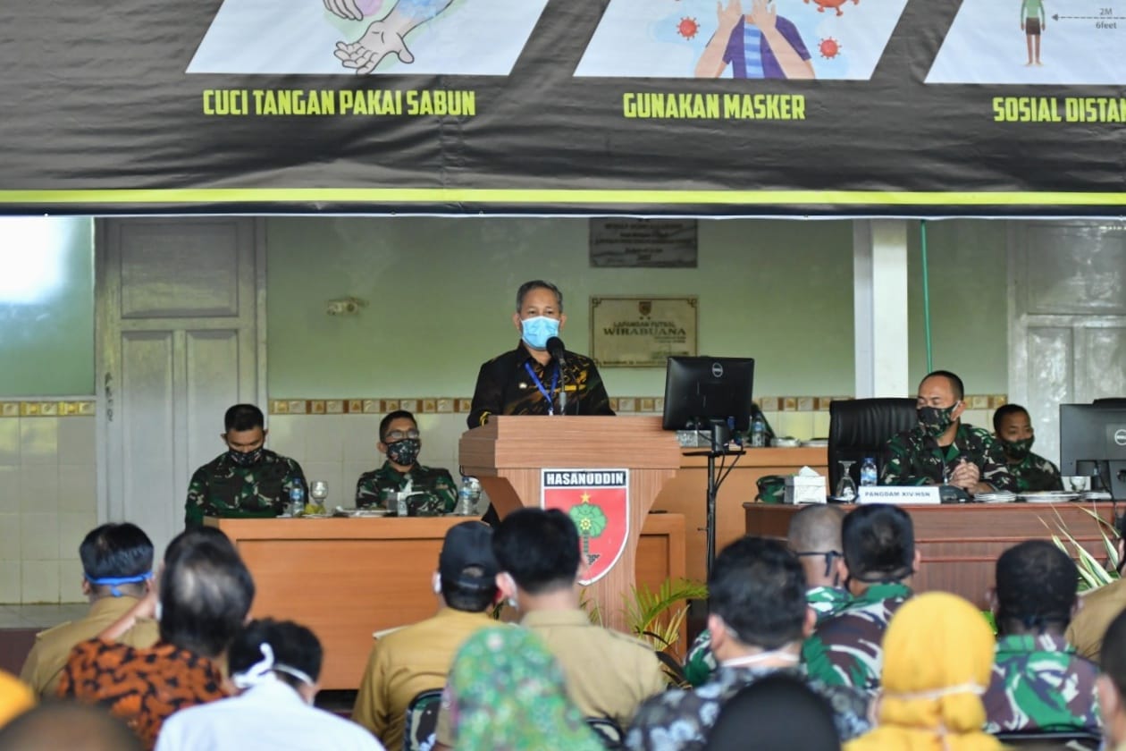 Pangdam XIV dan PJ Wali Kota Makassar Komitmen Untuk Putus Rantai Covid